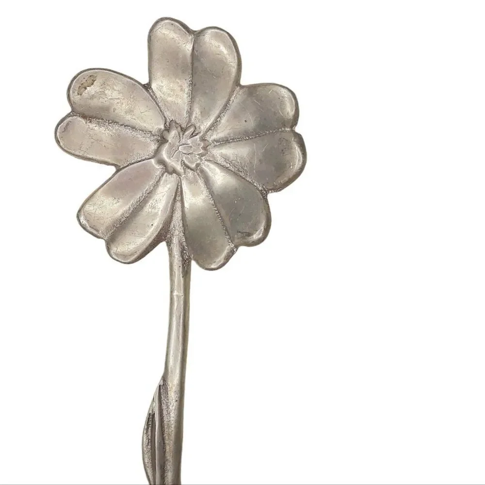 Flower Stirrer Pitcher Swizzle Stick Silver